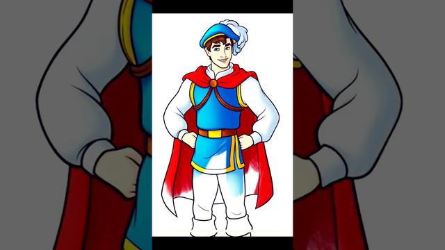 Coloring The prince who travels far and finds Snow White