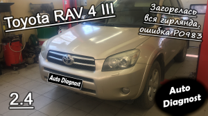 Toyota Rav 4 2.4 - Загорелась вся гирлянда, ошибка Р0983, не переключает АКПП