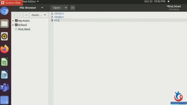 HTML Program In Ubuntu Linux | How to Write HTML In Linux