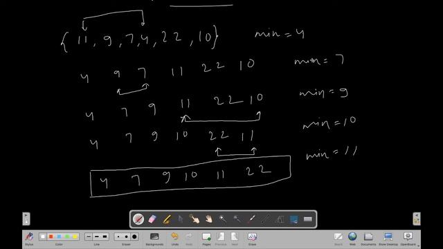 Selection Sort Method Of Sorting an Array смотреть онлайн
