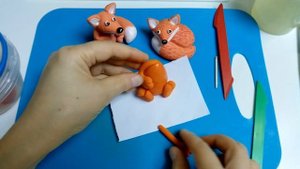 Как слепить лисичку. Лепим из соленого теста. Для детей!