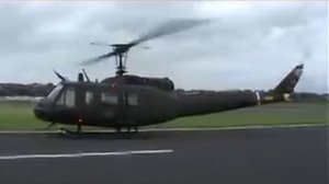 Huey Helicopter taking off at the Ulster Airshow 2007