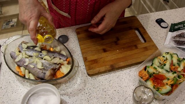 На ужин рыбка с овощами смотреть онлайн