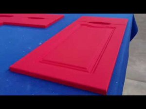 Производство фасадов с интегрированной ручкой на вакуумном прессе с избыточным давлением TZM TM2680F