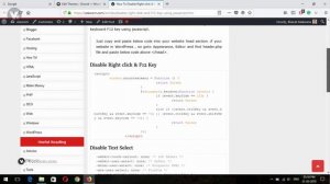 How To Disable Right click ,F12 Key and Text Select  on a Website 2018