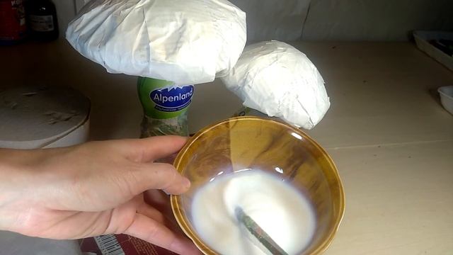 Осенняя поделка грибы из папье-маше своими руками