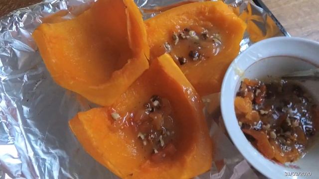 ВКУСНЫЙ ТЫКВЕННЫЙ ДЕСЕРТ. Тыква с орехами, медом и курагой.