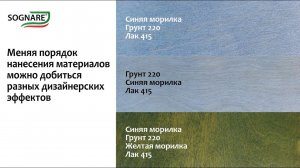 3 варианта нанесения материалов Sognare