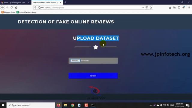 Detection of fake online reviews using semi-supervised and supervised learning | Python IEEE Projec