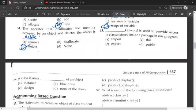 ICSE CLASS 10 Computer  Applications (Java) | MCQ Important Question Bank | 2021 Semester 1 | Chap