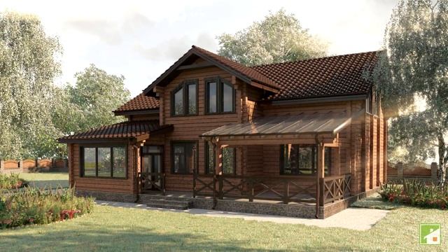 Красивые проекты домов из клеёного бруса от профессионалов