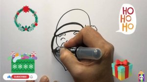 How To Draw Santa Claus | Merry Christmas | рисуем деда мороза для детей