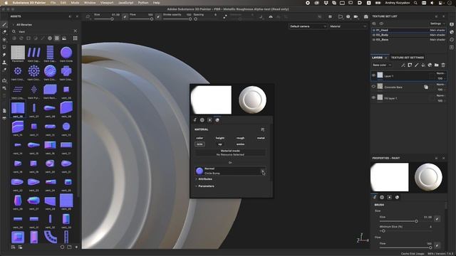 Substance 3D Painter. Курс 2. Урок 2:  Работа с кистями и добавление объемных деталей.