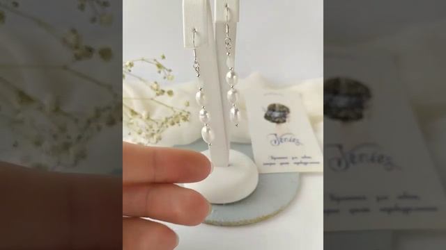 Свадебные серьги для невесты с жемчугом