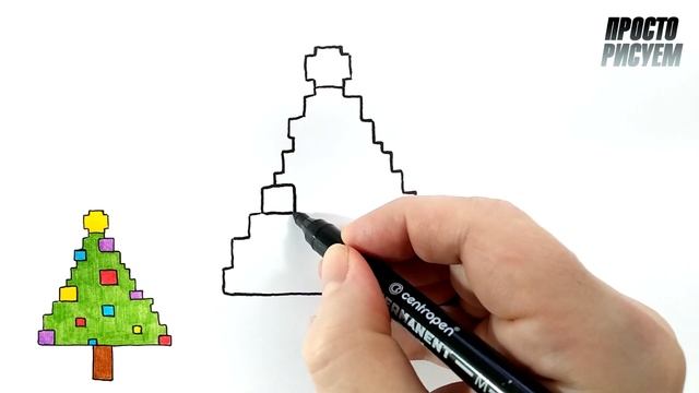 Рисуем НОВОГОДНЮЮ ЕЛКУ в Minecraft смотреть онлайн