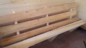 Строим беседку ч 6  садовая мебель  стол и лавки