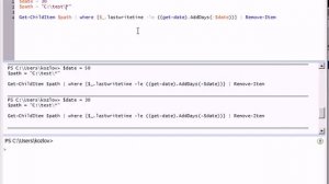 powershell: Удаление старых файлов