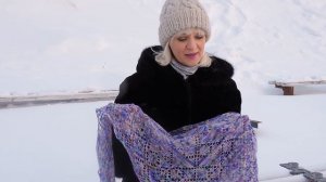 Шаль из "Пряжа с картинки" 100% меринос Пряжа ручного окрашивания Обзор изделия