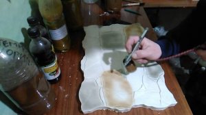 Как покрасить гипсовую плитку камень.чем покрасить своими руками.простой способ.Аэрографом.сла-ц вы