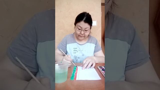 Рисование "Флаг Республики Саха (Якутия)" смотреть онлайн