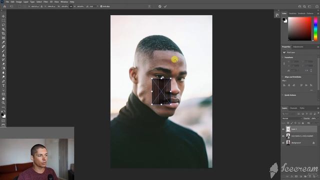 Double Exposure Portrait With Lines | Photoshop Tutorial смотреть онлайн