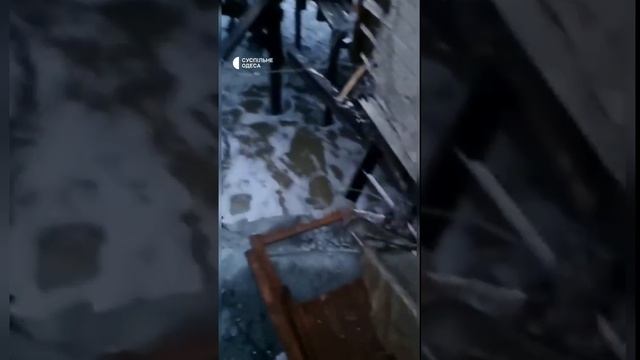 Взрыв морской мины повредил причал и несколько построек на побережье в Одесской области