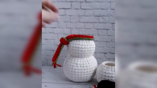 Набор корзинок Снеговик. МК в описании.