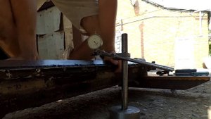 Тест на прогиб станины токарного станка