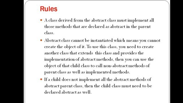 Abstract class in Java