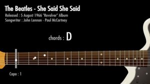 She Said She Said - The Beatles / Guitar Chords