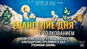 «ВЗЯВ СЕМЬ ХЛЕБОВ И РЫБЫ, ВОЗДАЛ БЛАГОДАРЕНИЕ, ПРЕЛОМИЛ И ДАЛ УЧЕНИКАМ СВОИМ» / ЕВАНГЕЛИЕ ДНЯ