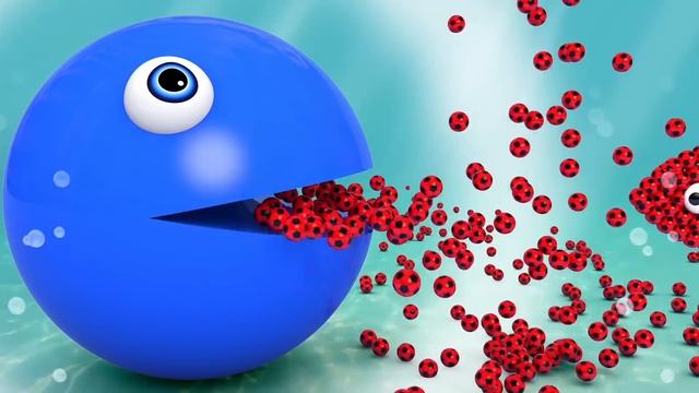 Learn Colors with PACMAN and Tractor Farm WaterMelon Street Vehicle for Kid Children смотреть онлайн