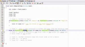 How to Create A Hash Table Project in C++ (Part 15) Remove Item Function , Case 1