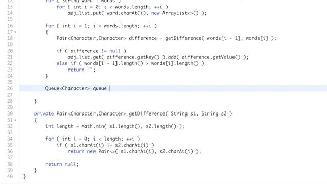 LeetCode 269. Alien Dictionary (Kahn/BFS - Java) смотреть онлайн