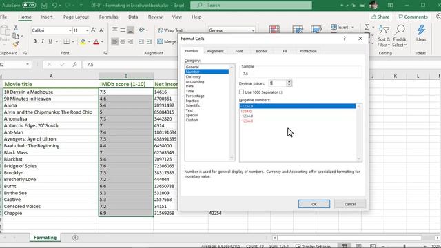 Microsoft Excel for Beginners - Formatting in an Excel Workbook