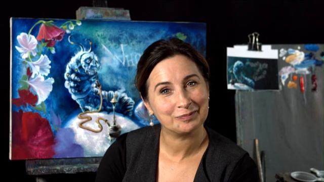 Вебинар от Ольги Базановой - "Авторский сюжет из Алисы в стране чудес. Часть 2". Пишем маслом смотреть онлайн