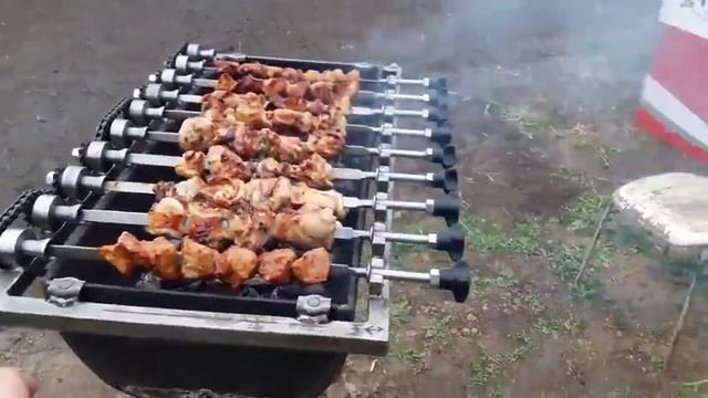 Мангал с электроприводом