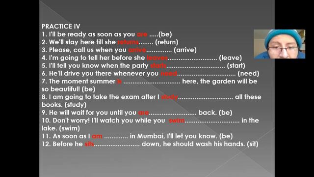 PRACTICE 4 – “FUTURE TIME CLAUSES” смотреть онлайн