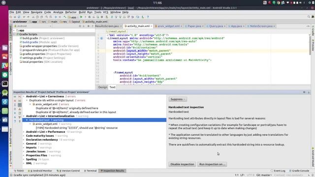 Android Tutorials by JavaCourseDrive - Running Lint in Android Studio
