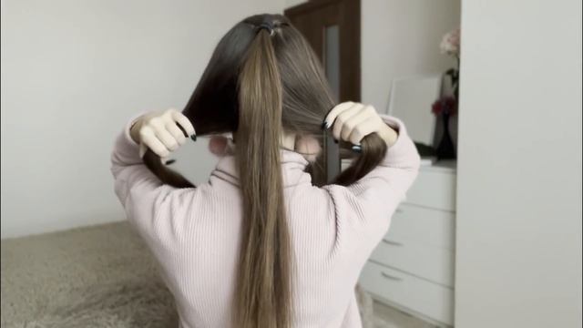 ОБЪЕМНЫЙ ВЫСОКИЙ ХВОСТ БЕЗ ШИНЬОНА!/VOLUMINOUS PONYTAIL WITHOUT CHIGNON!