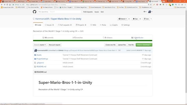 Git Hub Overview and Tutorial || Super Mario Bros Clone in Unity смотреть онлайн