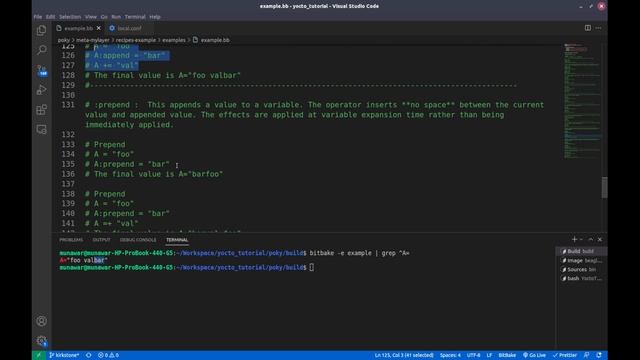 Yocto Tutorial - 07 Variable Assignment Operators (Part-6) | :append :prepend and :remove