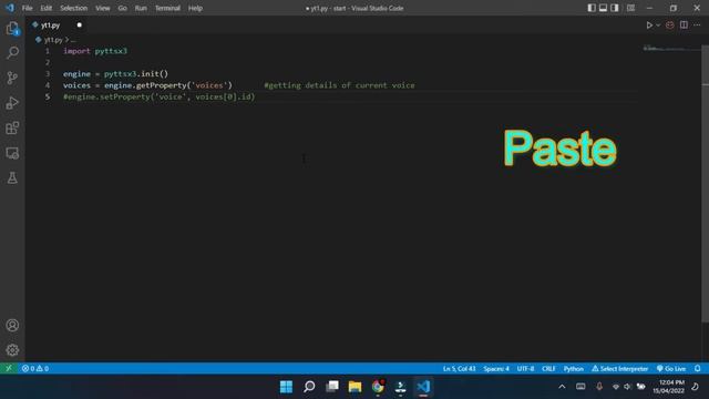 how to find voice in device | how to use pyttsx3 in python | text to speech | pyttsx3 speech to tex смотреть онлайн