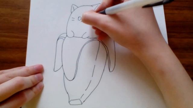 Уроки рисования | Как нарисовать котика в банане | Рисуем легко и просто | Рисование с нуля | #8