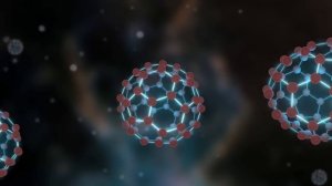 Spherical Molecules of Carbon floating in Space ANIMATION by NASA JPL Caltech
