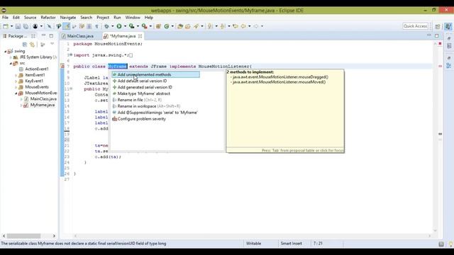 #18 Java Swing Tutorial | MouseMotionListener in java | Listeners that support every component смотреть онлайн