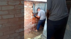 Выравнивание стены болгаркой