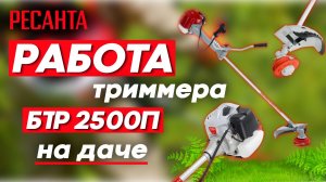 Работаем триммером РЕСАНТА БТР 2500П на даче