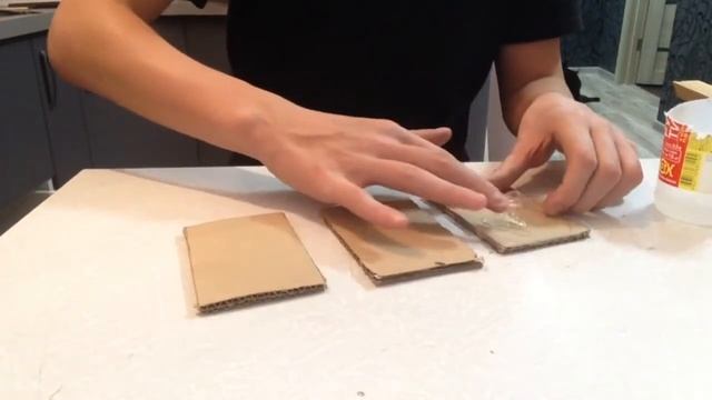 Делаем комп из картона (мышка,клавиатура) часть 1