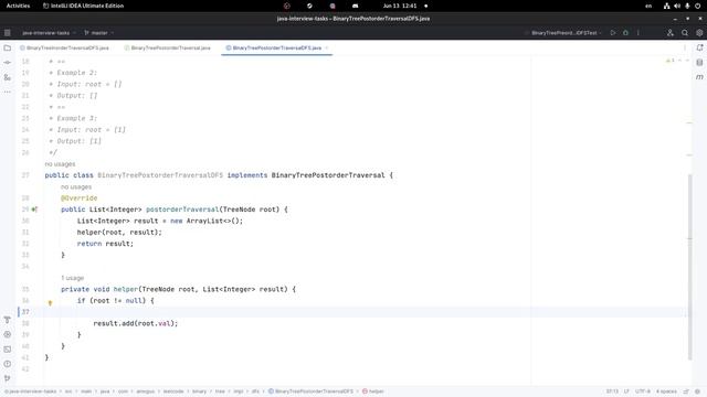 Leetcode #48 | Решение 145  Binary Tree Postorder Traversal
